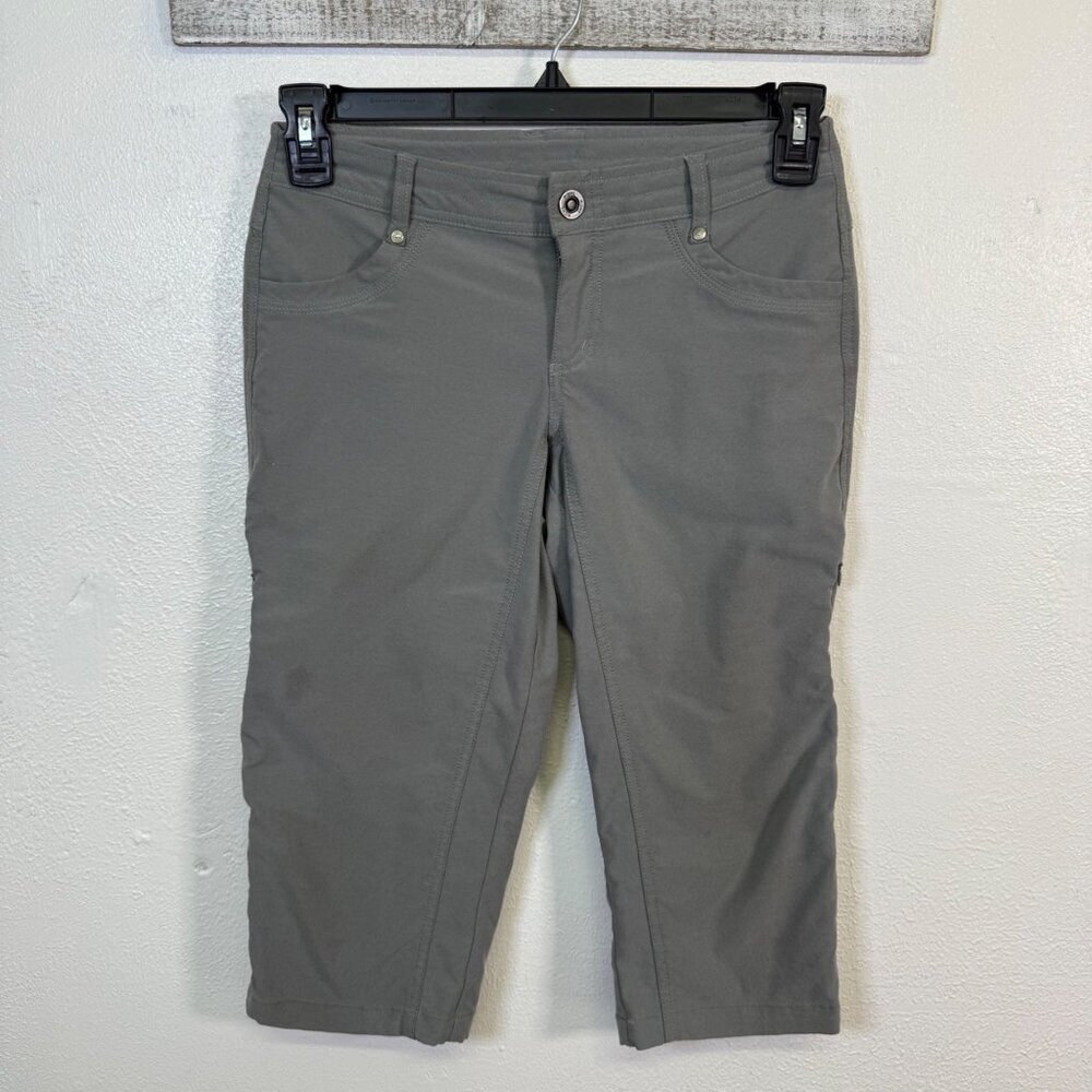 Kuhl Womens Gray Capri Pants Size 2 Outdoor Hiking Stretch Nylon-Blend